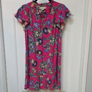 LOFT Pink Floral Dress - Sz S